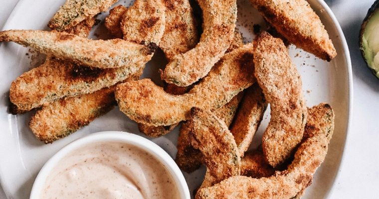 avocado fries with chili lime sauce
