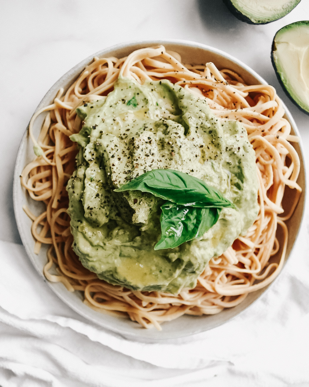 Creamy Avocado Basil Pasta Sauce